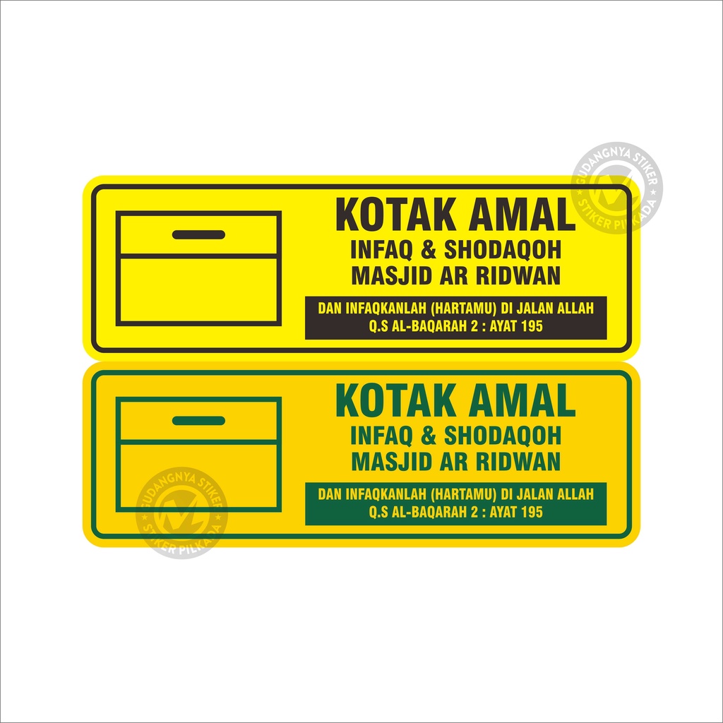 

STIKER VINYL KOTAK AM4L (DIJUAL SATUAN, CUSTOM, NAMA MASJID/MUSHOLA TULIS DI CHAT/CATATAN)