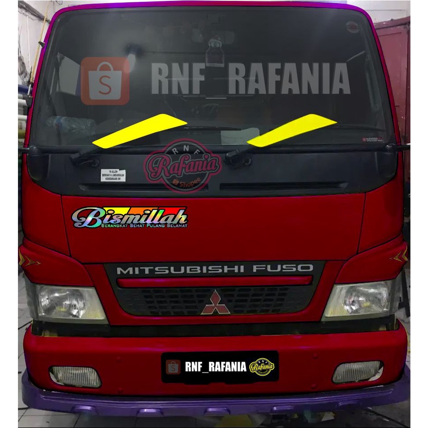 STIKER MOBIL PINTU KABIN TRUK PICK UP BISMILLAH HOLOGRAM  STIKER BISMILLAH BERANGKAT SEHAT PULANG SELAMAT BISA UNTUK PINTU BELAKANG PICK UP KABIN DEPAN PICK UP KABIN TRUK GRANMAX L300 SS TRUK CENTER TRUK HINO