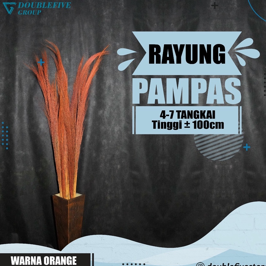 Rayung Home Decor Rayung Kering Panjang Rayung Natural Rayung Rustic Dekorasi Rayung Pampas - COKLAT