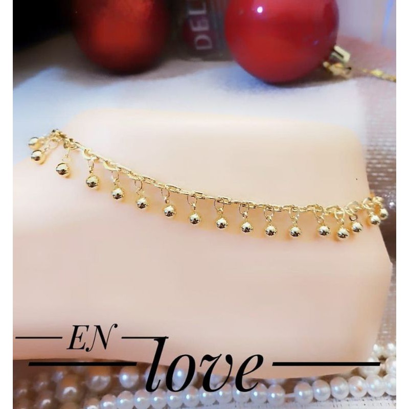 Promo 9.9| Gelang Kaki India Gold lapis emas 18k/Gelang Kaki Xuping/Gelang kaki Rhodium/Kerincing