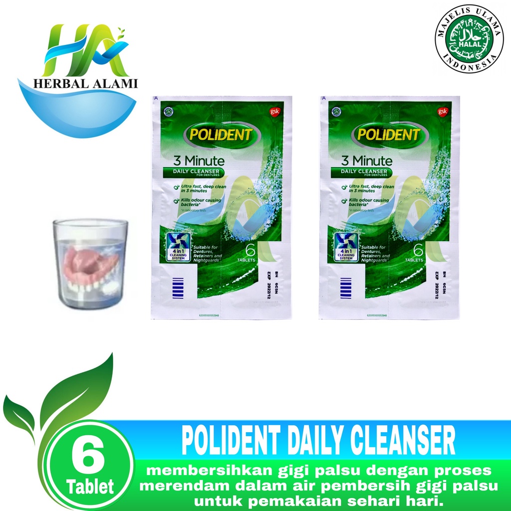 Polident 3 Minute Daily Cleanser Persetrip - Pembersih Gigi Palsu