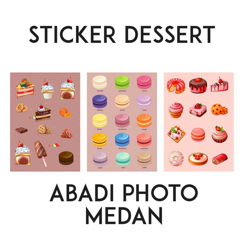 

Sticker Tumblr Aesthetic Bujo - HP - Laptop - Scrapbook (NO CUTTING) Dessert Series