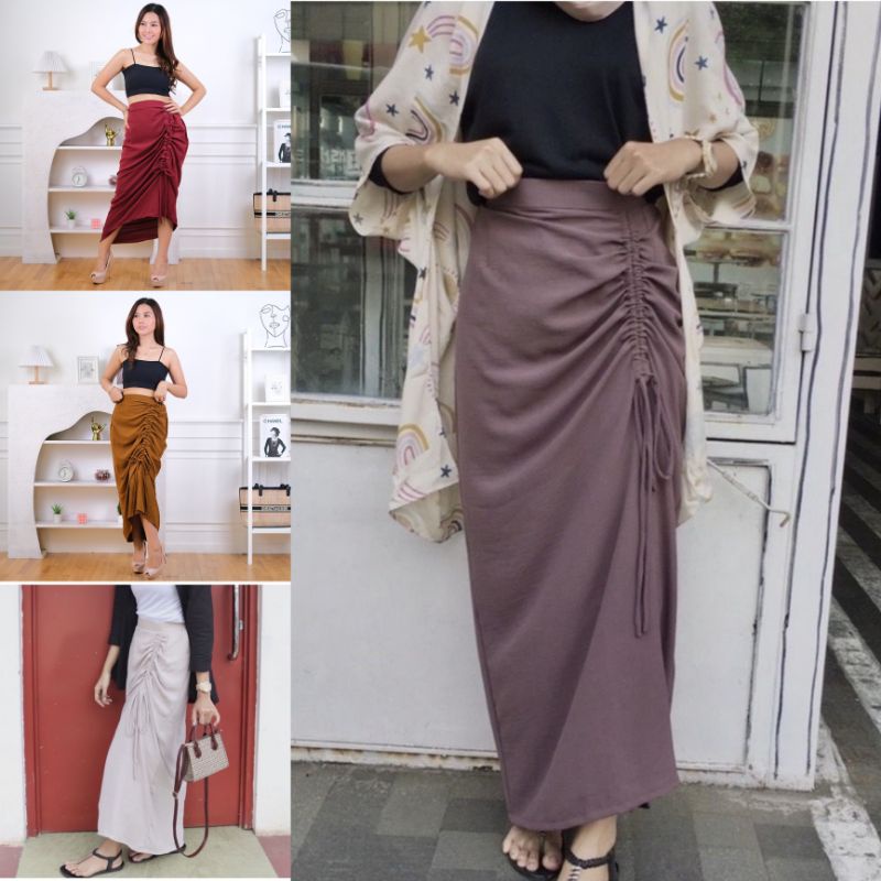 ROK SERUT WANITA FIT TO XL - ROK WANITA - ROK SERUT WANITA - ROK WANITA KEKINIAN / ROK SERUT MURAH M