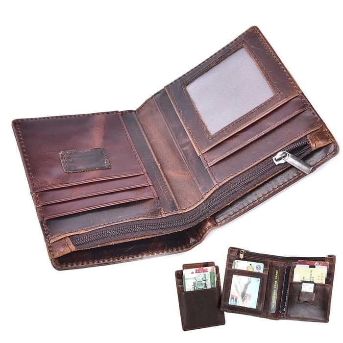 

Dompet Kulit Pria Original Dengan Slot Foto Saku Lipat Tempat Kartu 072