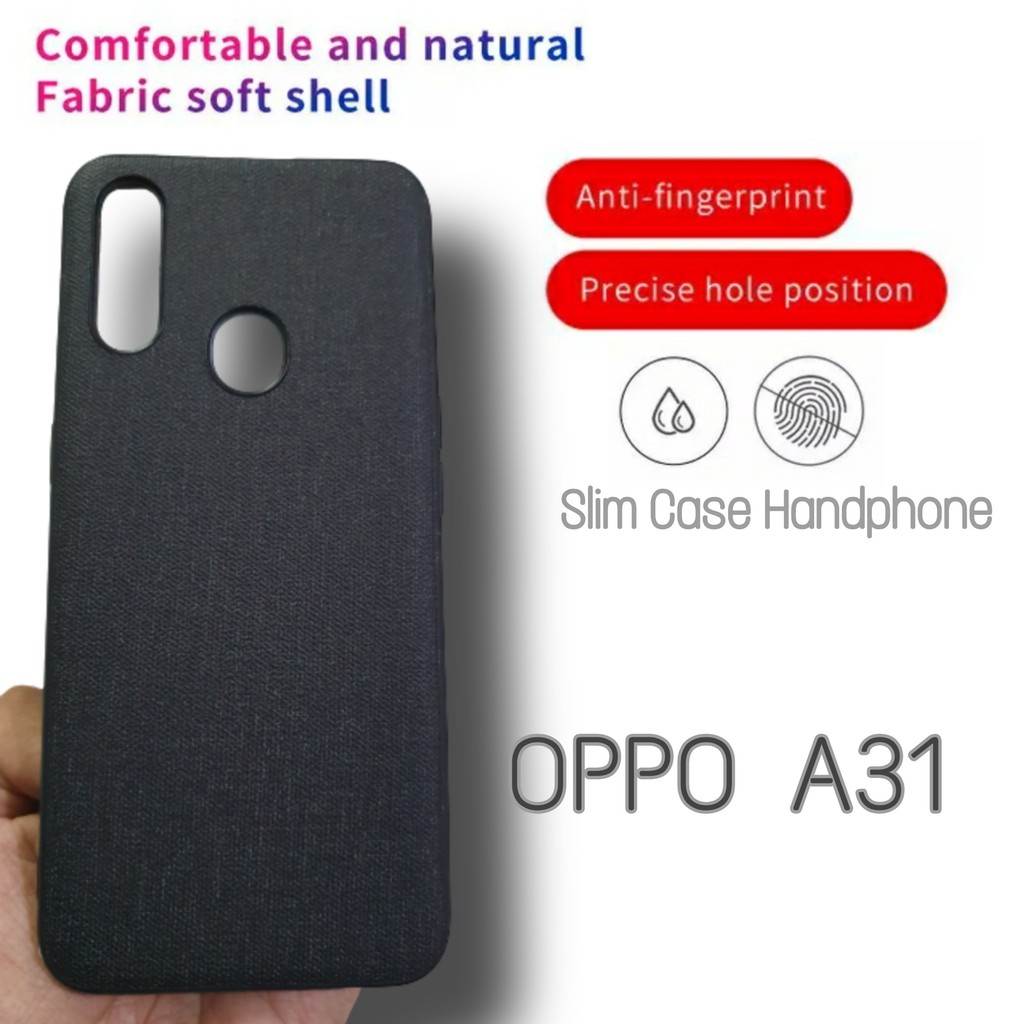 PROMO Case Kain OPPO A31 2020 Hard Case Cloth Matte Phone Case Beathable