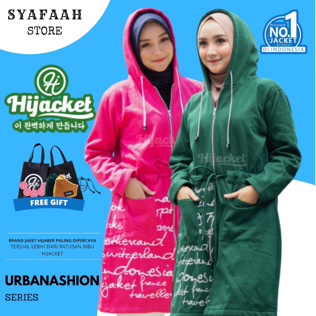 JAKET WANITA MUSLIMAH HIJACKET® URBANASHION ORIGINAL JAKET HIJABER NO.1 DI INDONESIA