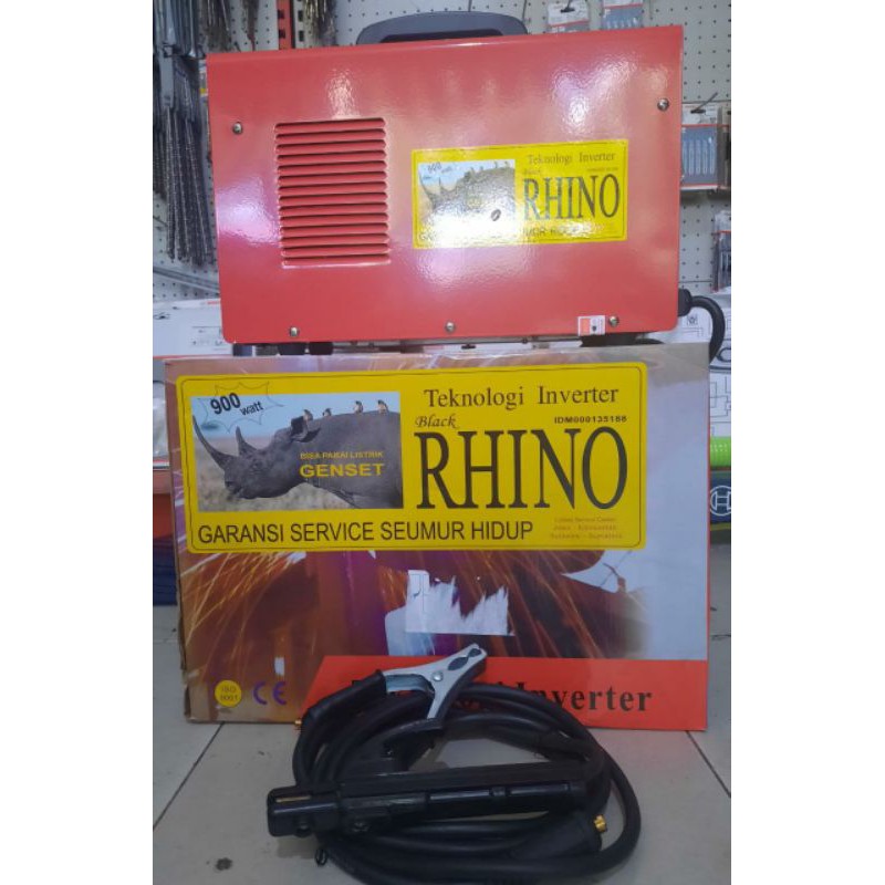 rhino mesin las inverter 200 ampere merah trafo las