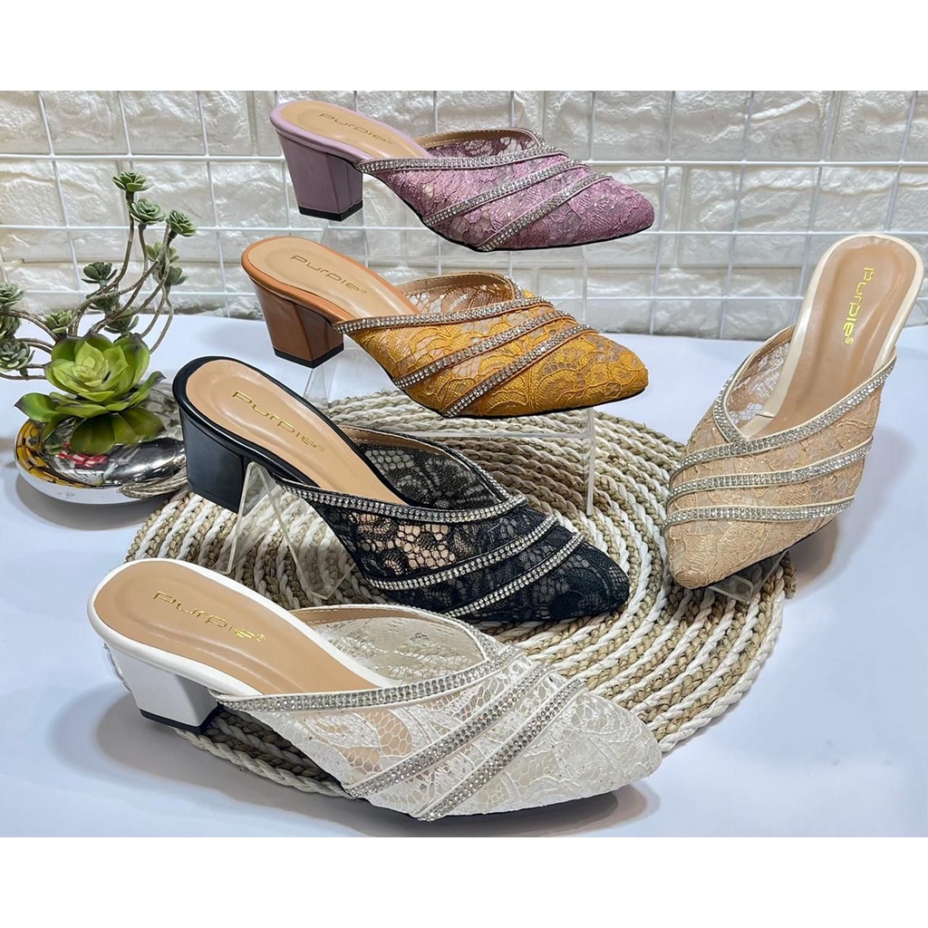 Sandal Purple Y028 - Sepatu Wanita Heels - Heels Shoes Purple