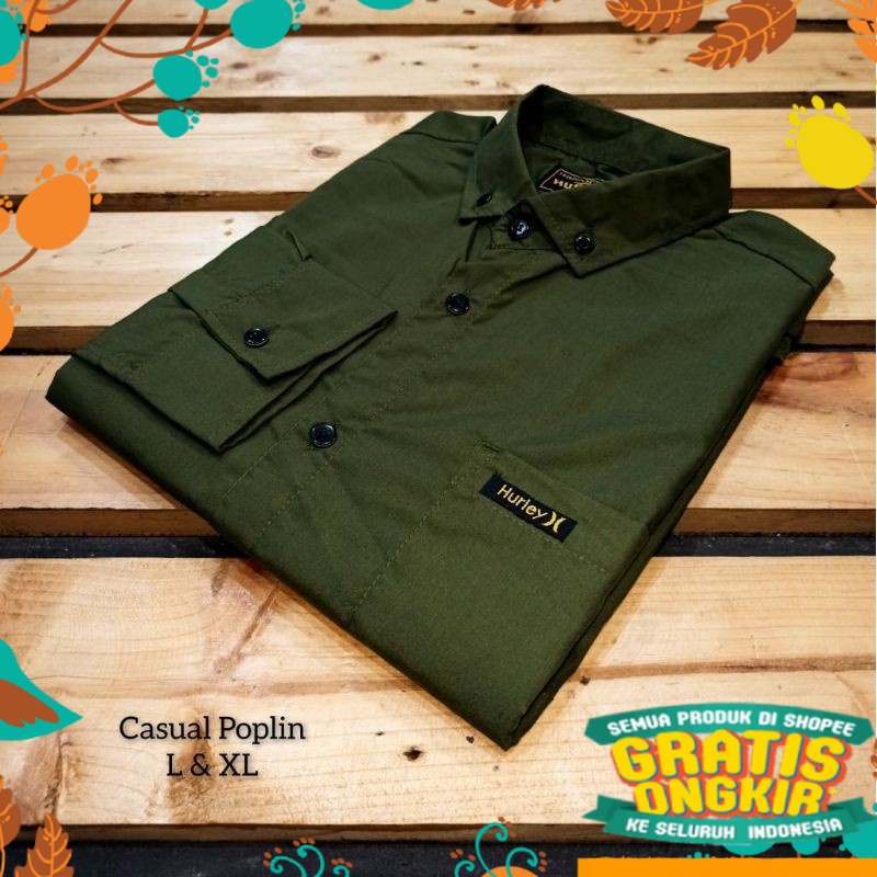 Abu Grey dark silver ungu / Kemeja Pria Lengan Panjang / HEM Distro Polos | Topmen | Baju Grosir Ata