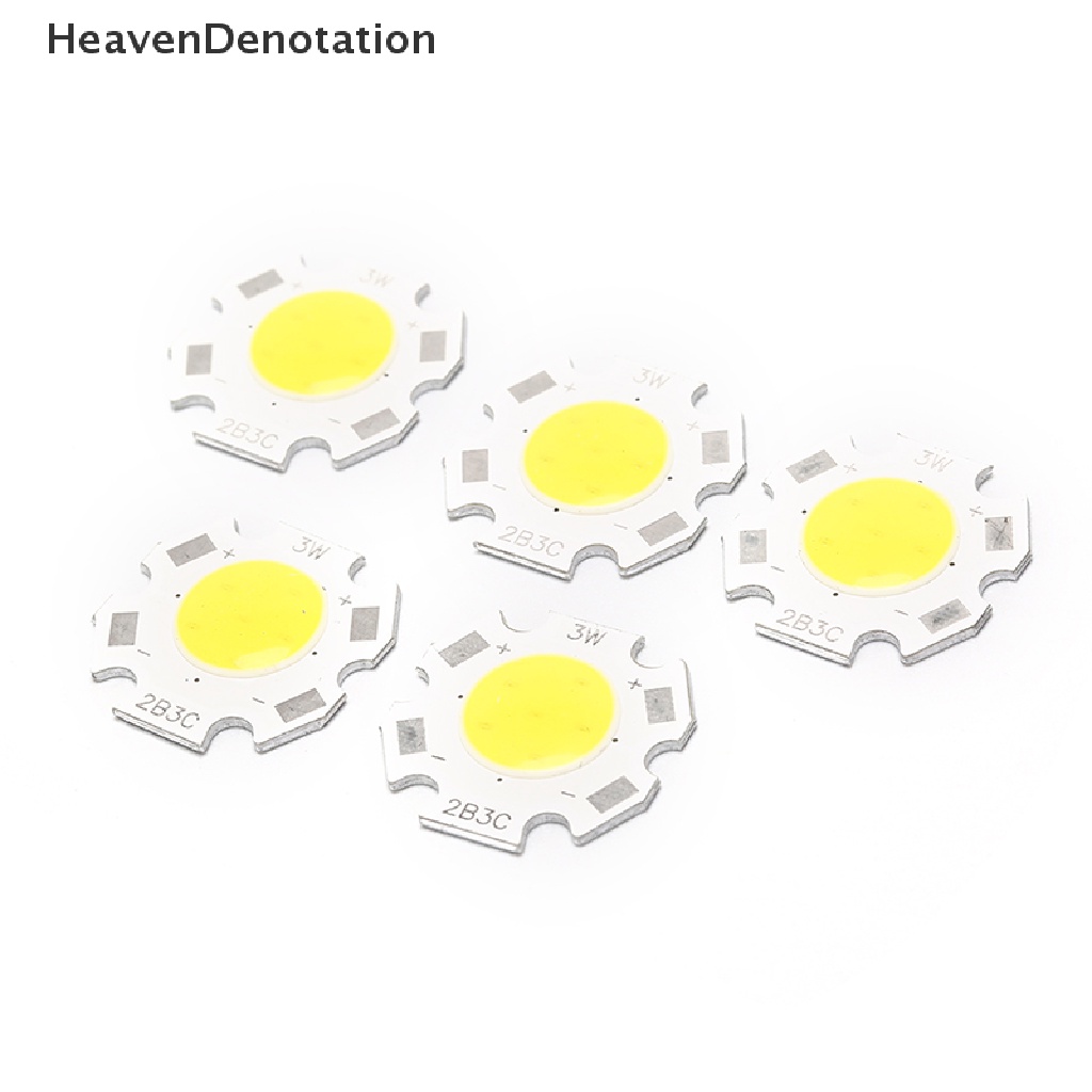 [HeavenDenotation] 5pcs 3W COB LED Chips LED Strip Bar Light Bulb Lamp Flood Light DC9-10（V）