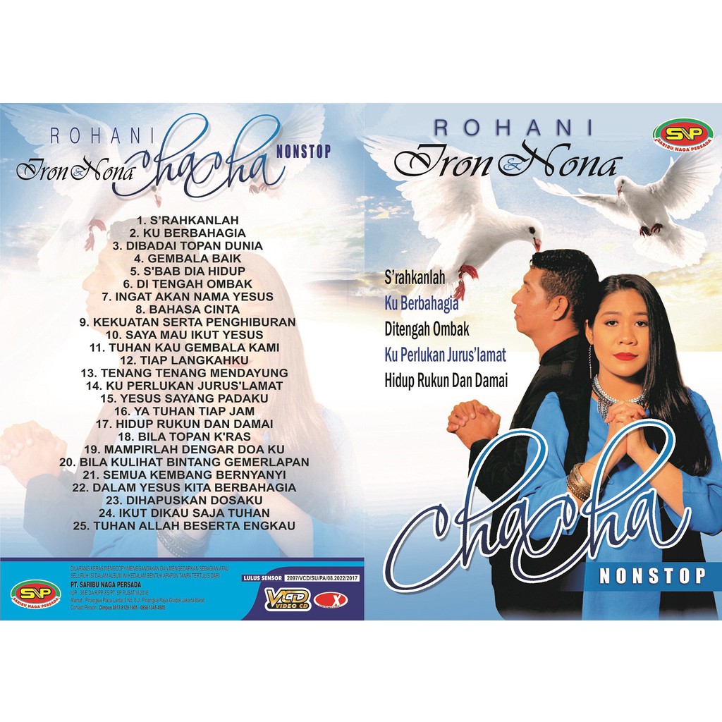 Kaset VCD Original Cha Cha Nonstop Rohani Iron &amp; Nona