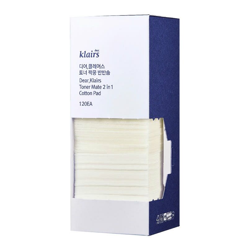 Klairs Toner Mate 2 in 1 Cotton Pad 120ea