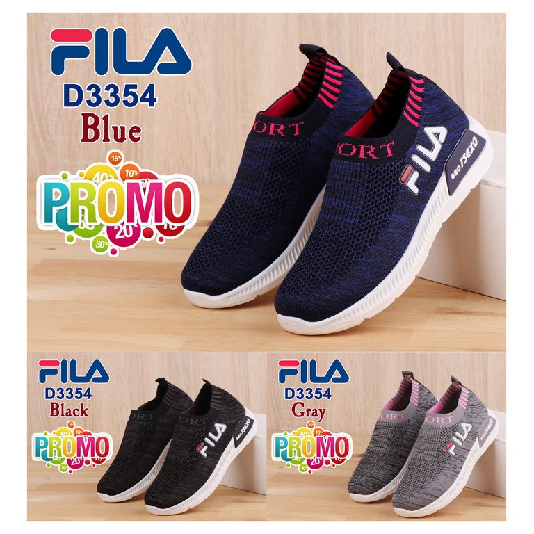 SV - SEPATU OLAHRAGA SPORT SHOES FILA WANITA (PROMO) D3354 IMPORT Size 36-40 1KG MUAT 2PSG BIG SALE