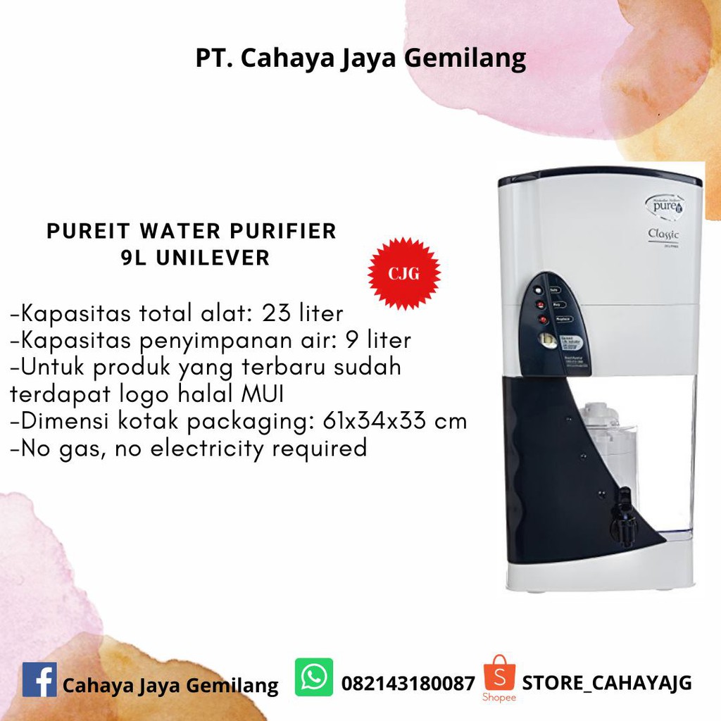 Pureit Water Purifier 9L Unilever