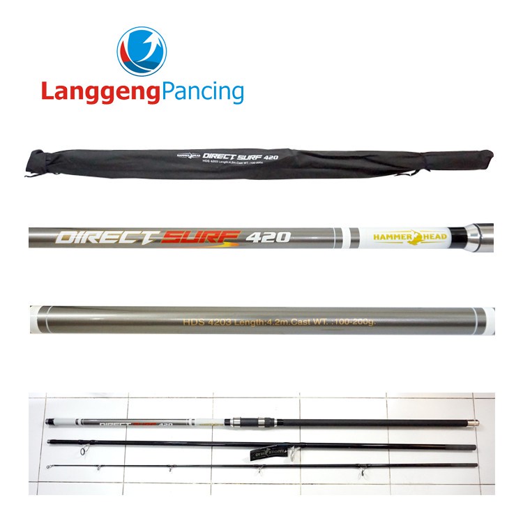 Joran Sambung 3 Pasiran Hammerhead Direct Surf Pack Paper tube