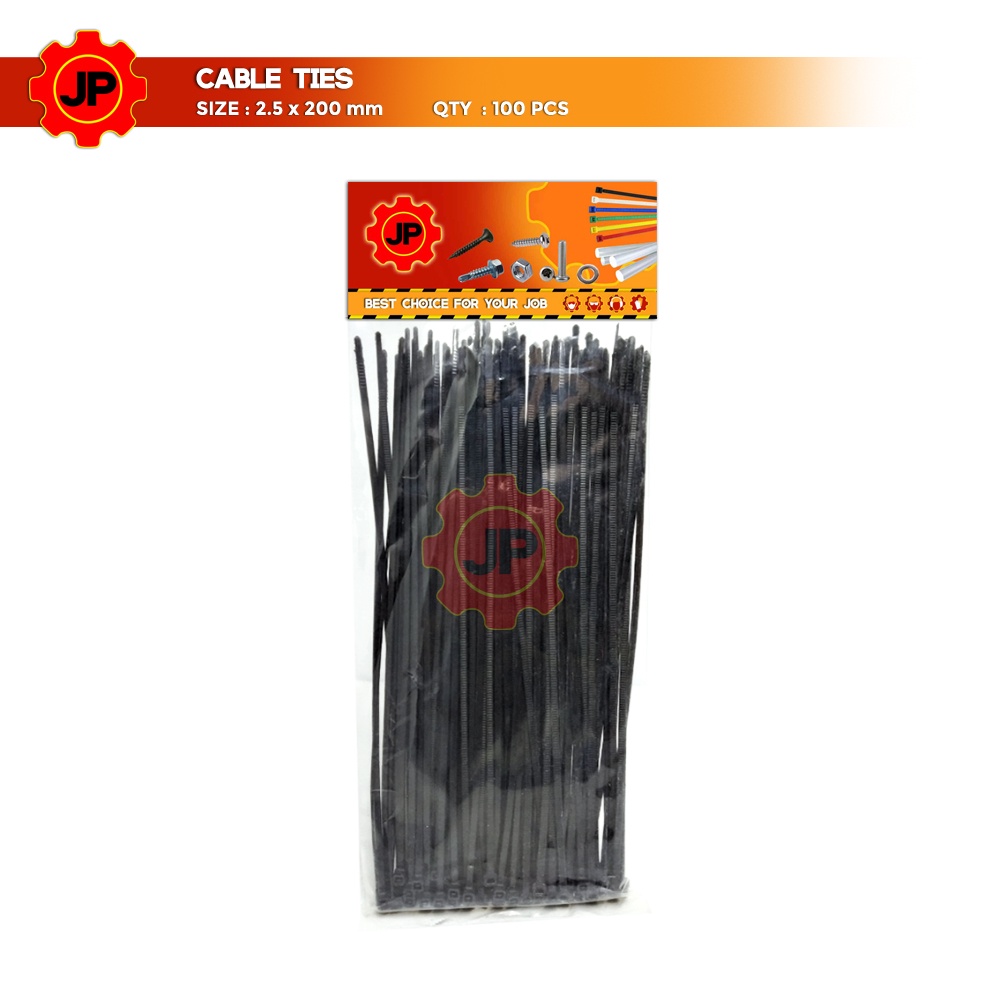 KABEL TIES 2.5 x 200 MM HITAM - PENGIKAT KABEL TIS - CABLE TIE 100 PCS