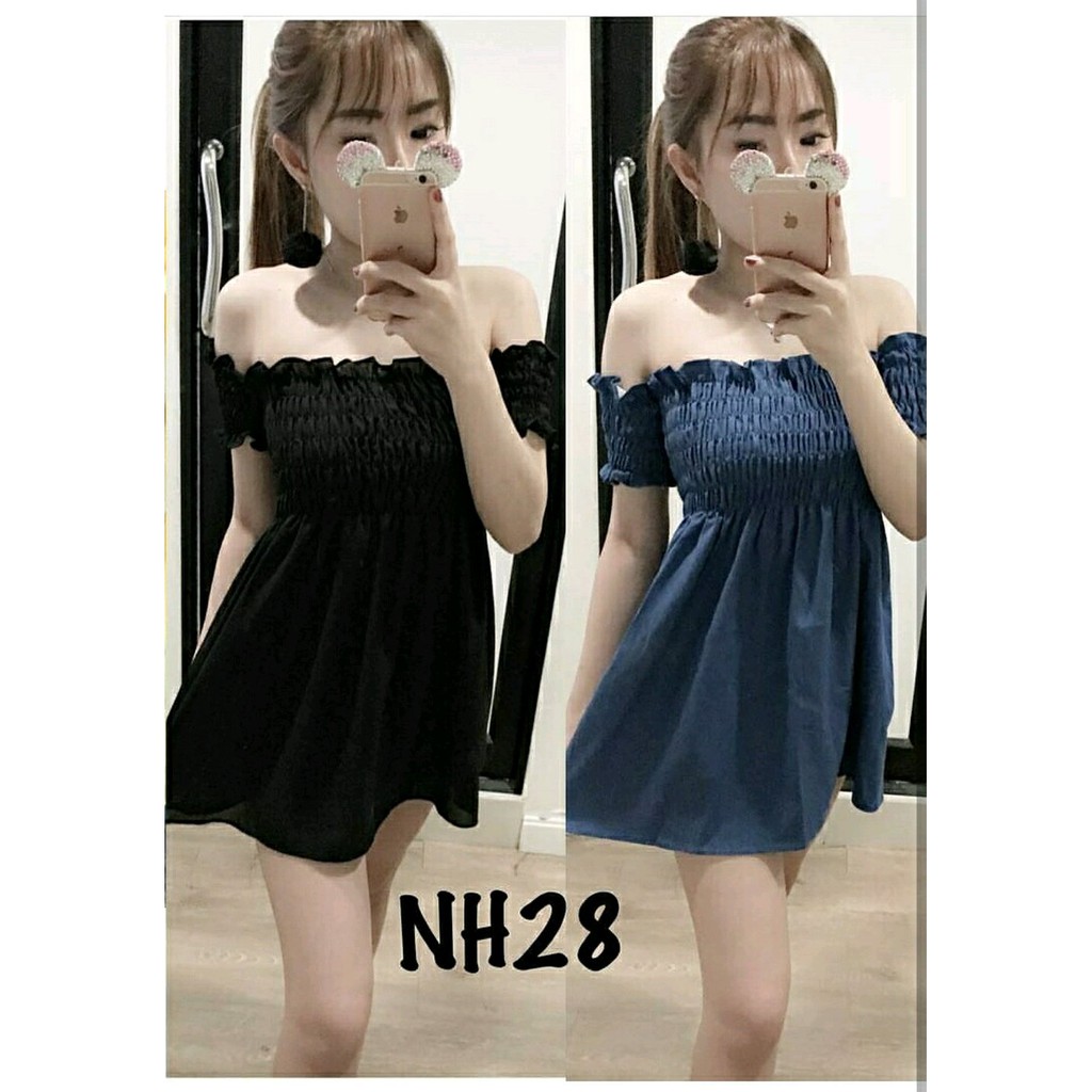 Ss dres mikio sexy hitam biru terusan rok pendek sabrina wanita murah imut modis modern trendy simp