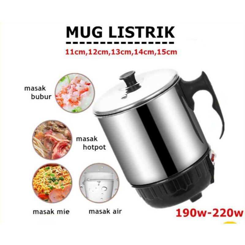 Teko Listrik 11 12 13  CM  , Electric Heating Cup , Mug Listrik Gelas Masak