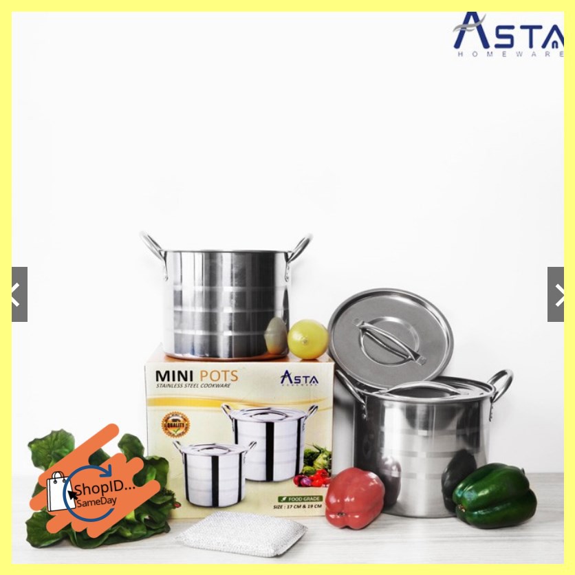 Panci Stainless Steel Mini Pots - Stainless Steel Cookware