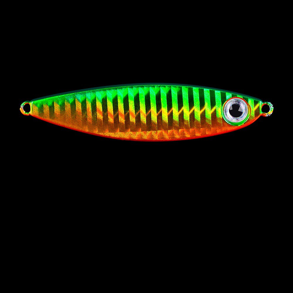 SYFishing 1Pcs New Luminous Laser Metal Jig Spoon Umpan Pancing Swimbait 7g/10g/15g/20g Fishing Lure Ikan Bass Sinking Bait Jigging