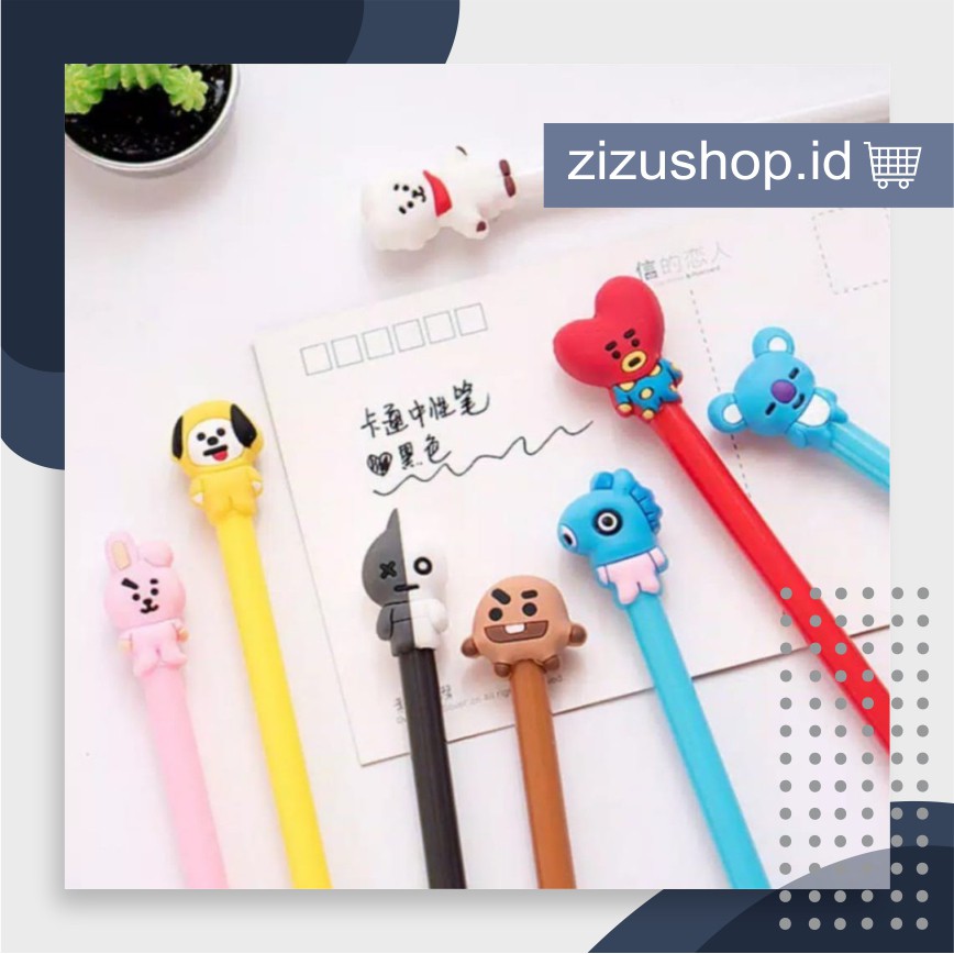 

Pulpen Karakter BT-21 BTS Pena BTS Karakter cute Cartoon KPOP Pulpen Lucu Import Alat tulis -01