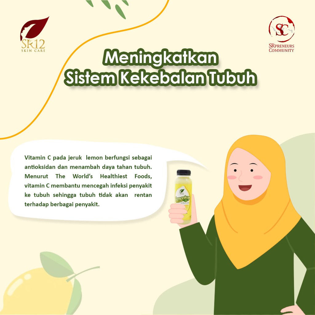 SR12 HERBAL SKINCARE LEMONKUH / SARI LEMON ORIGINAL / MINUMAN NUTRISI DIET DETOX HERBAL PELANGSING ALAMI