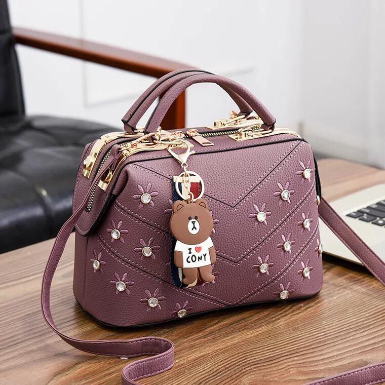 BQ 2065 Risce Tas selempang GANTUNGAN BROWN doktor wanita cewek perempuan LT 1325 GI GI 98726 El 385