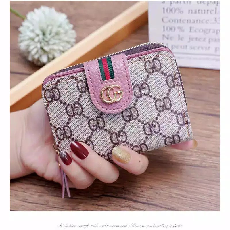 DOMPET WANITA MINI KC18 IMPORT MOTIF GD LIPAT MURAH ORIGINAL