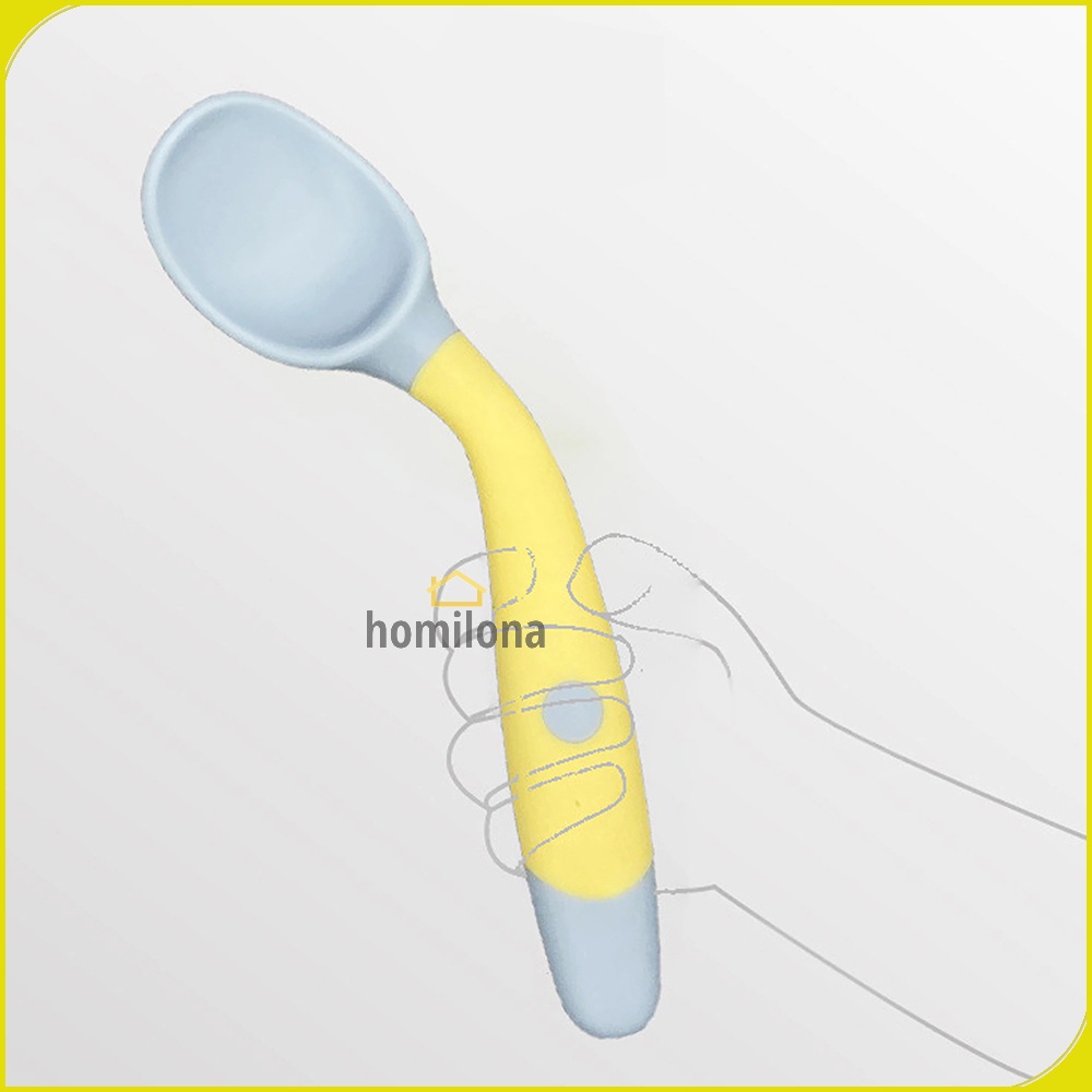 Sendok Garpu Bayi Silikon Soft Silicone Spoon - LOPE LP712 - Yellow