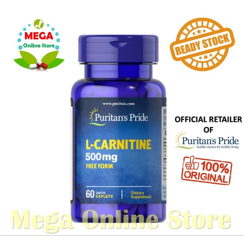 PURITAN PRIDE L-CARNITINE 500 MG - 60 CAPLETS