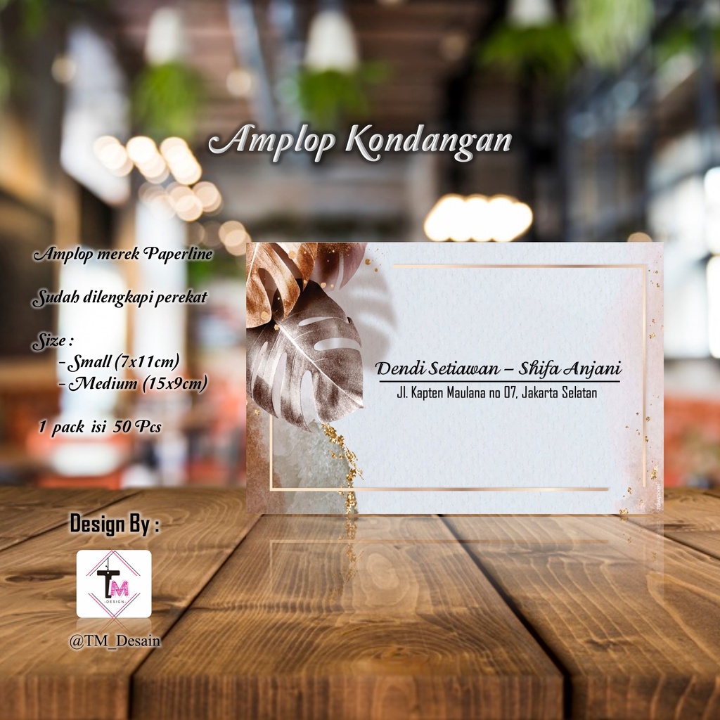 

isi 50 pcs Kode D36 - Amplop Kondangan / Amplop Nama / Amplop Desain - @TM_Desain