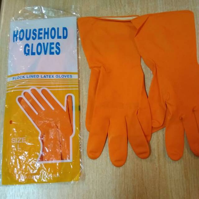 Sarung Tangan Latex Orange HOUSEHOLD GLOVES LATEX