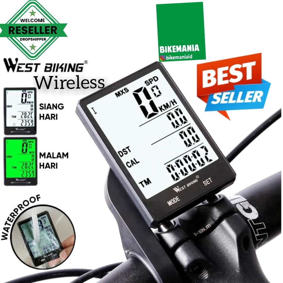 SP18D Speedometer sepeda west biking wireless waterproof Roadbike MTB Sepeda Lipat