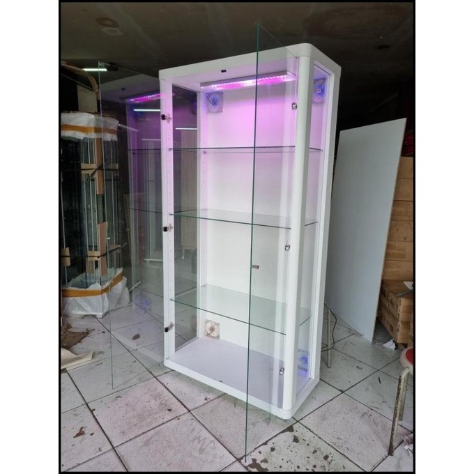 Lemari Rak Sungkup Greenhouse Cabinet Tanaman Monstera Varigata Hias