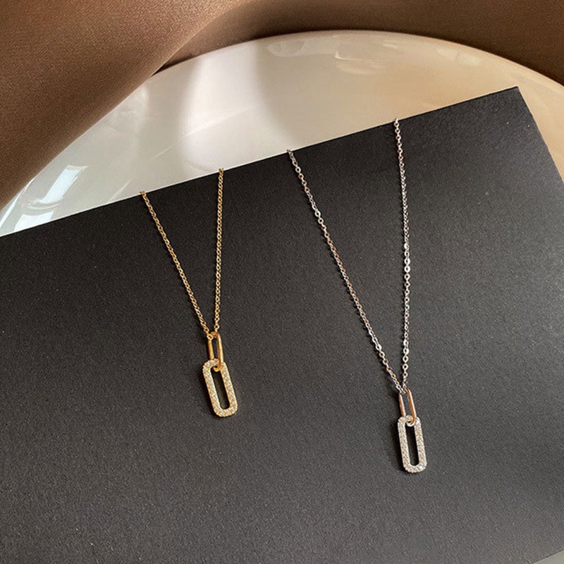 Fancyqube Kalung Sterling Silver 925 Lapis Emas 14k Dengan Liontin Zircon Untuk Wanita