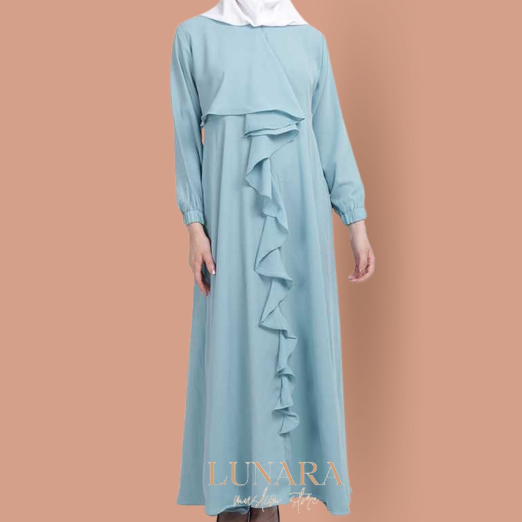 Baju Gamis Wanita Terbaru / Dress Gamis Wanita Lunara Gona Tosca