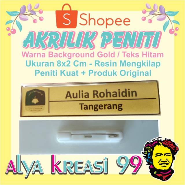 

Name Tag Nama Dada Papan Nama Akrilik