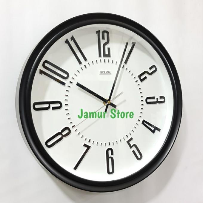 Jam Dinding Sakana 550 (Hitam) Original Sakana 100%