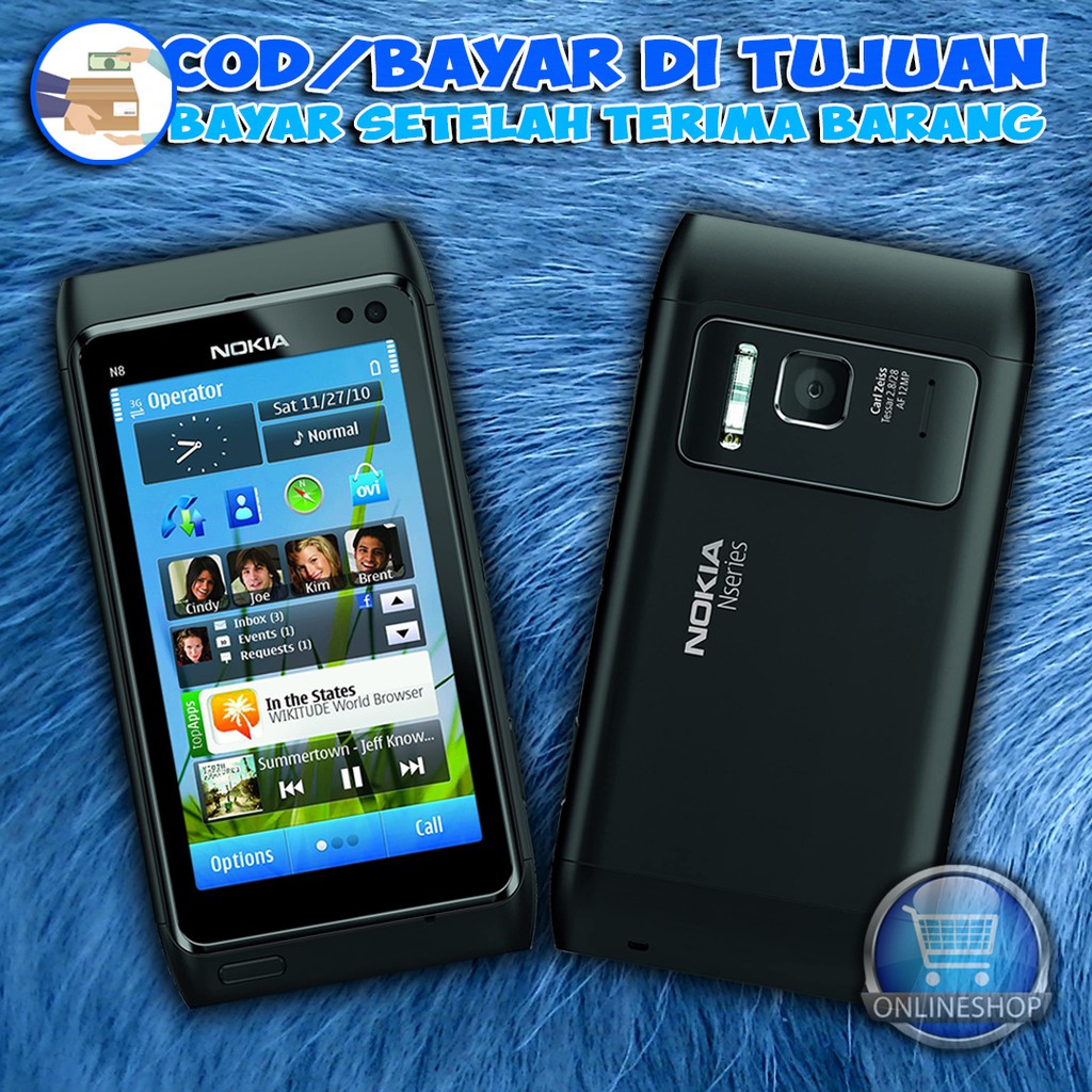 Nokia N8 Single Sim Layar Sentuh Jadul Bergaransi