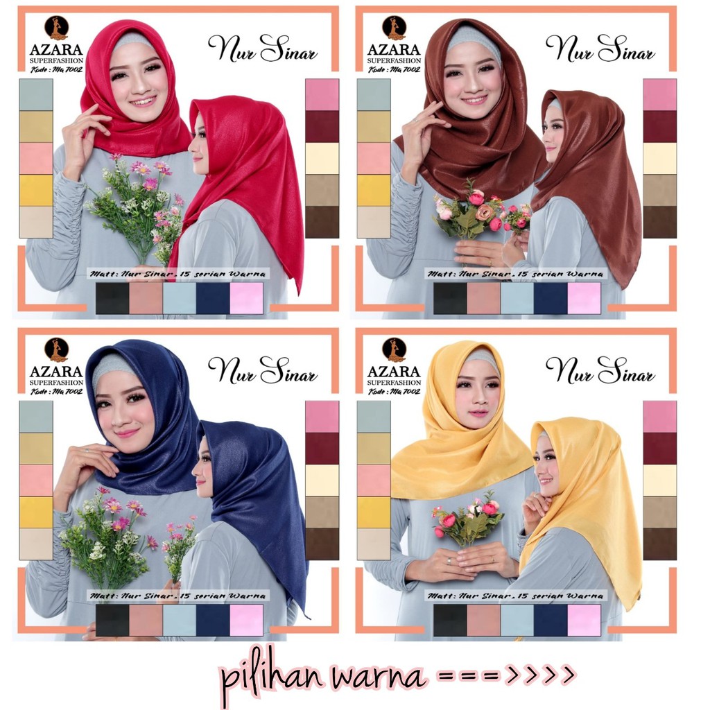  Jilbab  Segi Empat Sinar  Glamour Kerudung Shinar Shimmer 