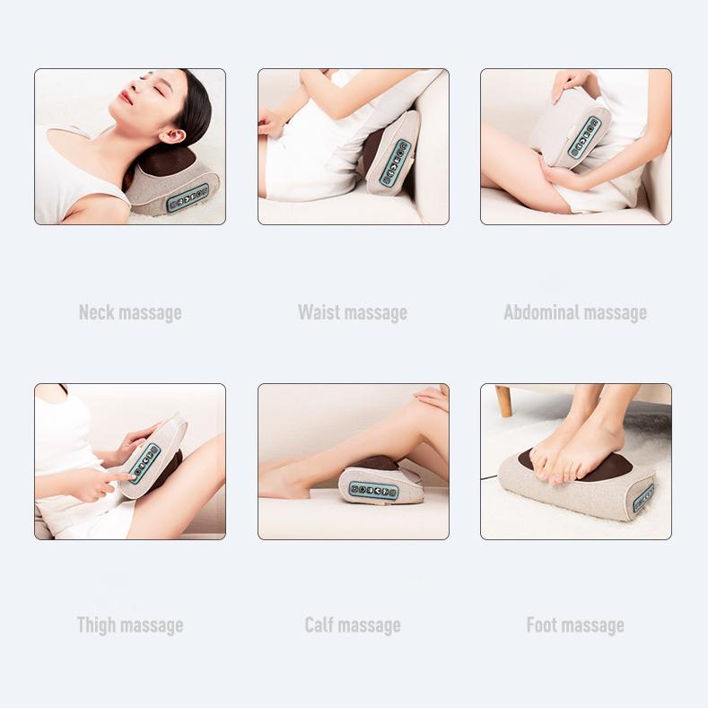 Bantal Pijat Multifungsi Massage 10 Kepala/Pijat waktu otomatis/Penyesuaian multi-kecepatan/bisa dipanaskan/Bantal pijat tulang belakang leher pijat pinggang