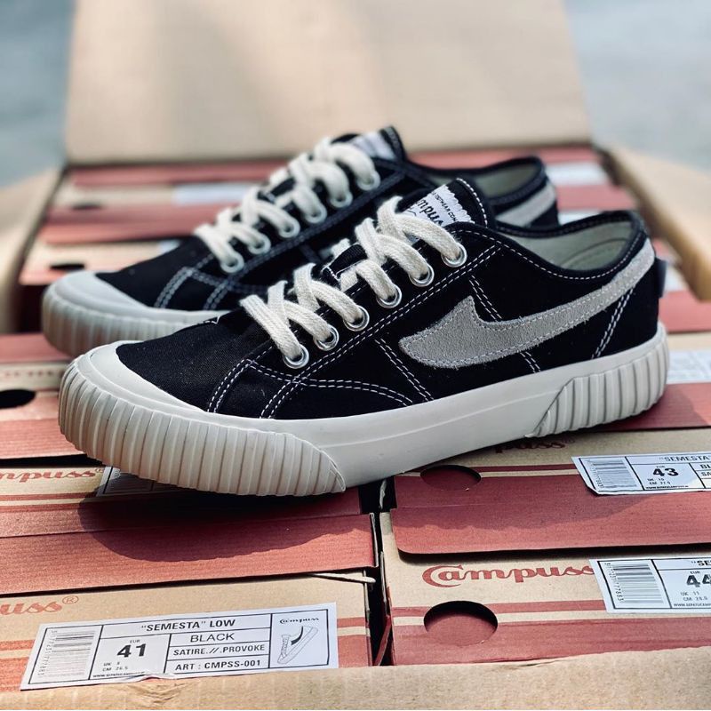 Sepatu Campuss Semesta Low Hitam Putih Campuss Mambo Low Xpresi Sepatu Compass Gazelle Low