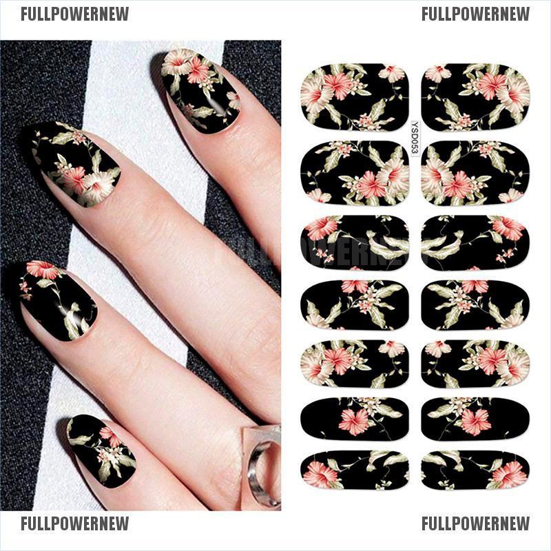 1 Lembar Stiker Kuku Transfer Air Untuk Nail Art Ysd052-Ysd055