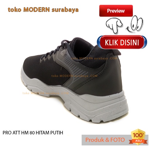 PRO ATT HM 80 HITAM PUTIH sepatu pria sepatu sekolah sneakers tali