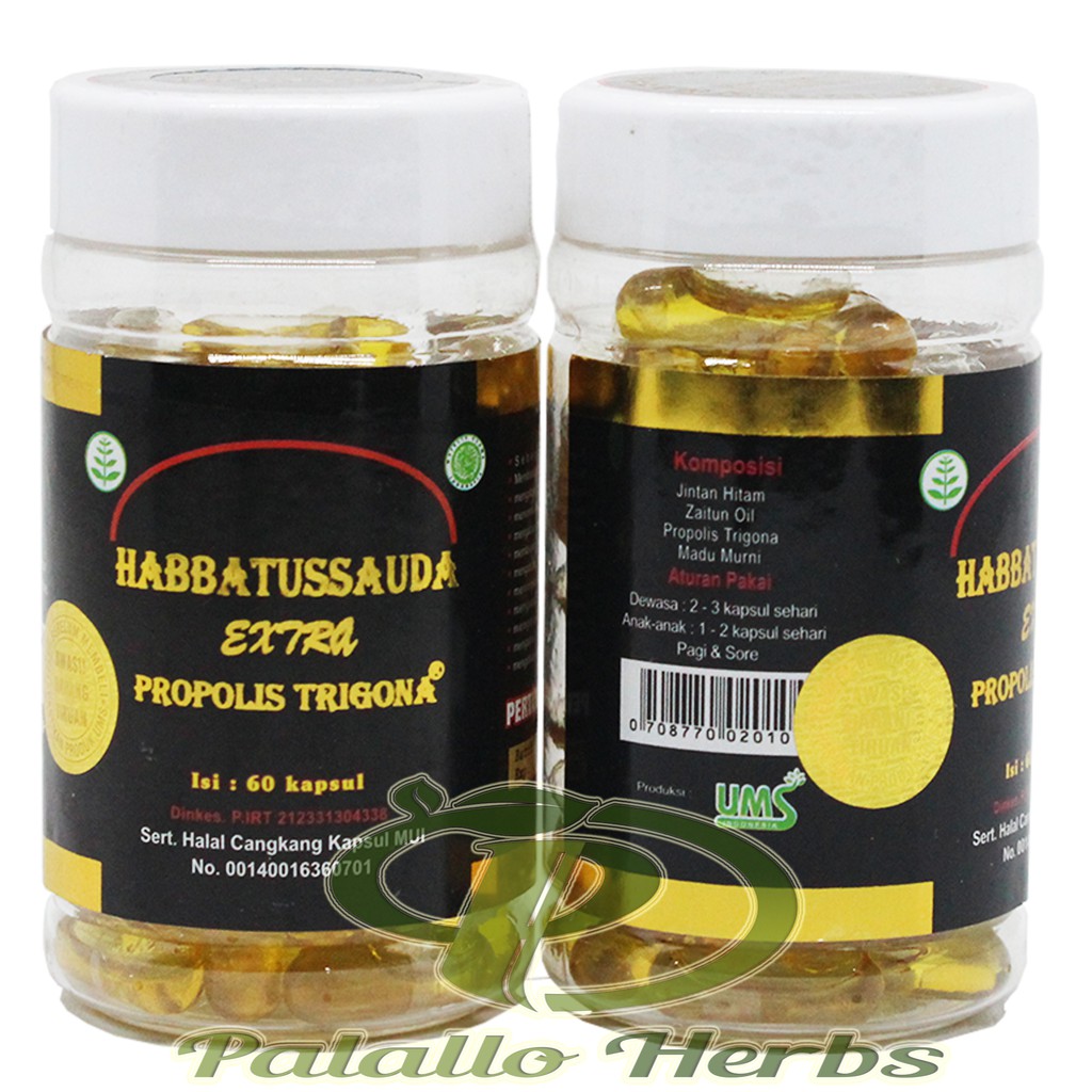 Habbatussauda Extra Propolis Trigona 60 Kapsul ORIGINAL UMS