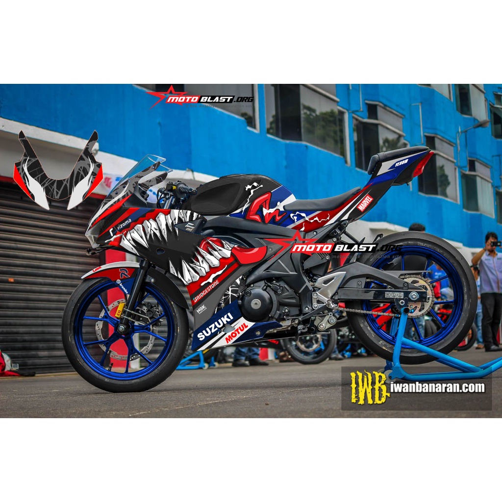 Decal Sticker Motor Motoblast - Suzuki GSX-R150 Livery Venom-Full Body