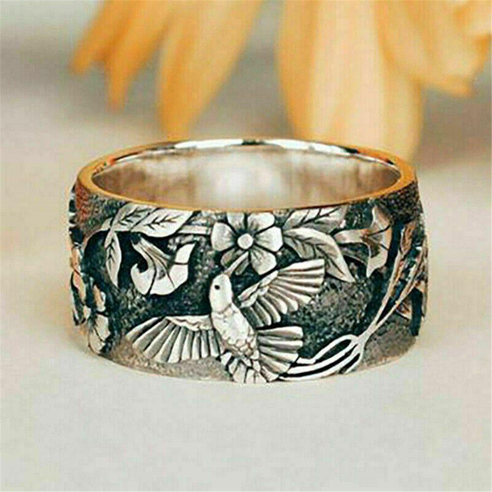 Cincin Bunga LILY Pretty Cewek Hadir Tunangan Minimalis Size 5-10 Cincin Hummingbird