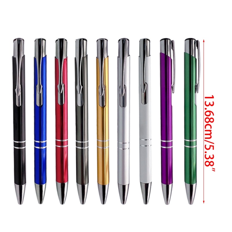 Zzz 10pcs Bolpen Retractable 1.0mm Warna Hitam / Biru Untuk Kantor