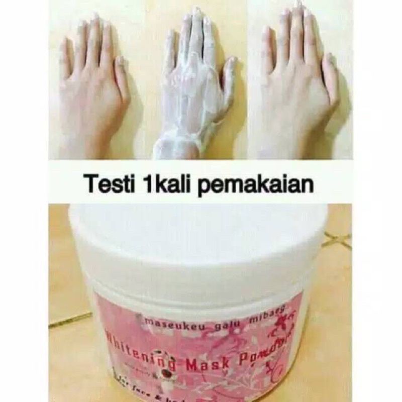 TERLARIS Masker Pemutih Badan / Tubuh Wajah / MaskerKorea Whitening Mask