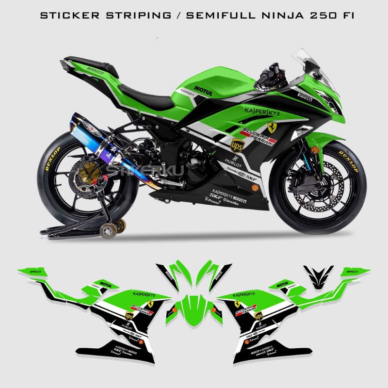 DECAL STRIPING MOTOR NINJA 250FI OLD / DECAL STIKER NINJA 250 FI OLD / DECAL NINJA FI 250 / DECAL ST
